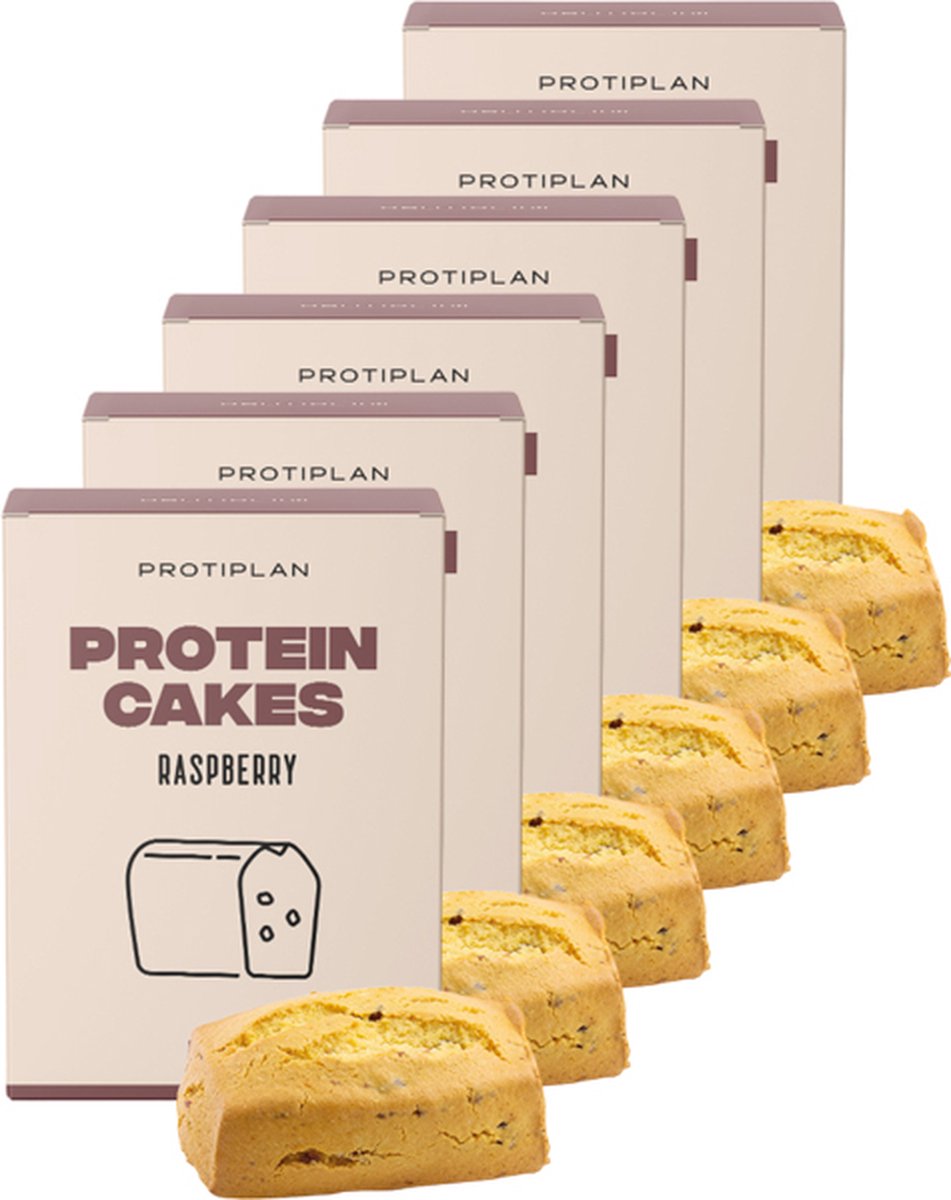 Goedkoopste Protiplan | Cake Framboos | 6 stuks | 6 x 7 x 48 gram | Low carb snack | Snel afvallen zonder hongergevoel!