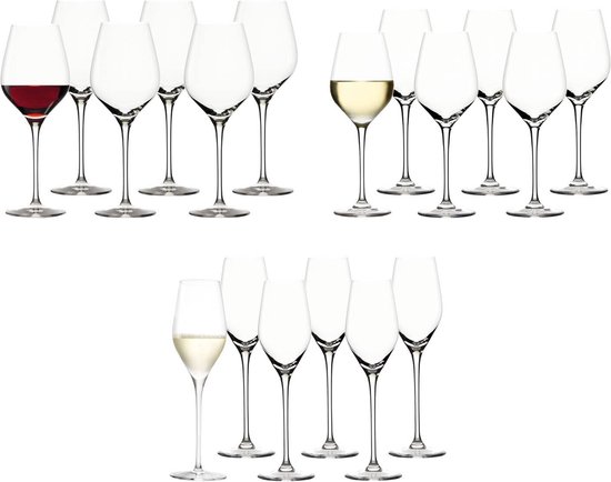 Wein- und Sektgläser Exquisit Royal Set van 18