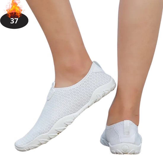 AQUASTIC Aqua-waterschoenen voor volwassenen en kinderen in verschillende maten met antislip, duurzame zool en zachte EVA-schuimrubberen inlegzool, 3 mm snorkelen, strand, aqua-zwembad, grijs, 39 EU