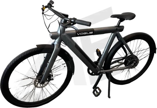 Vogue C4 Elektrische fiets 7SP Belt 36V 12,8Ah E-bike - Gravity Grey en de kleur Black