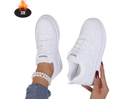 Nivard Schoenen Dames - Sneakers - Comfortabel - Sportief - Casual - Volwassen - Wit - Maat 38