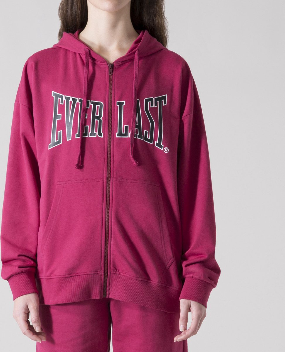 Everlast Zipped Hoodie Logo Amaranth L