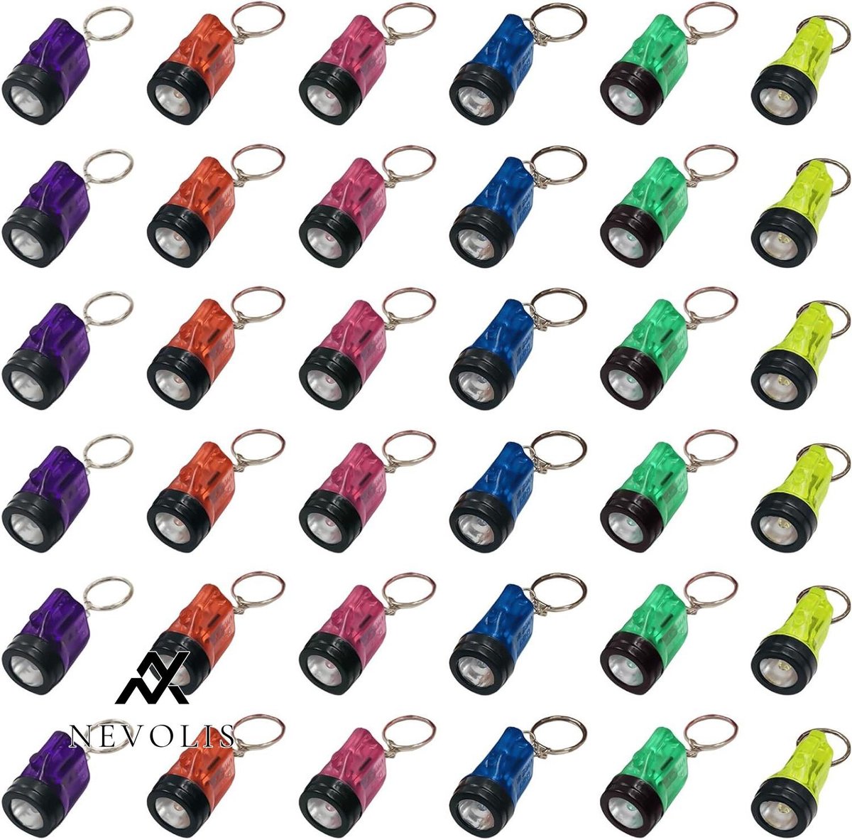 Nevolis 36 Pieces Mini Torch Keychain Small LED Torch Children's Torch Mini Hand Torch Torch for Outdoor Camping Hiking - Portable Lightweight Flashlight Travel Gear .