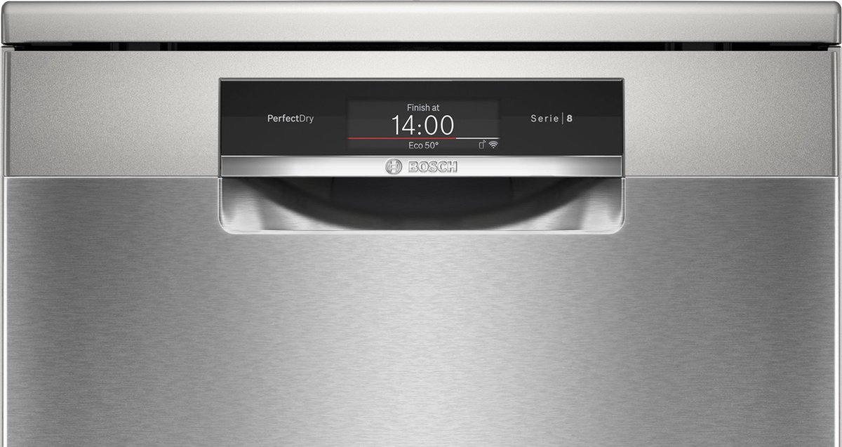Bosch SMS8TCI04E - Serie 8 - Vaatwasser Vrijstaande vaatwasser - 60 cm - PerfectDry met zeolith: perfecte droogresultaten met een laag energieverbruik - Geborsteld staal - Energielabel A - Home Connect thumbnail 4