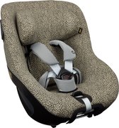 Autostoelhoes Geschikt voor Maxi Cosi Pearl 360 - Maxi Cosi Hoes Groep 0-1 - Zacht Katoen - Perfecte Pasvorm - Zand Luipaard