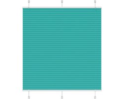 vidaXL - Plissé - rolgordijn - 115x150cm - stofbreedte - 114,4cm - petrol - groen