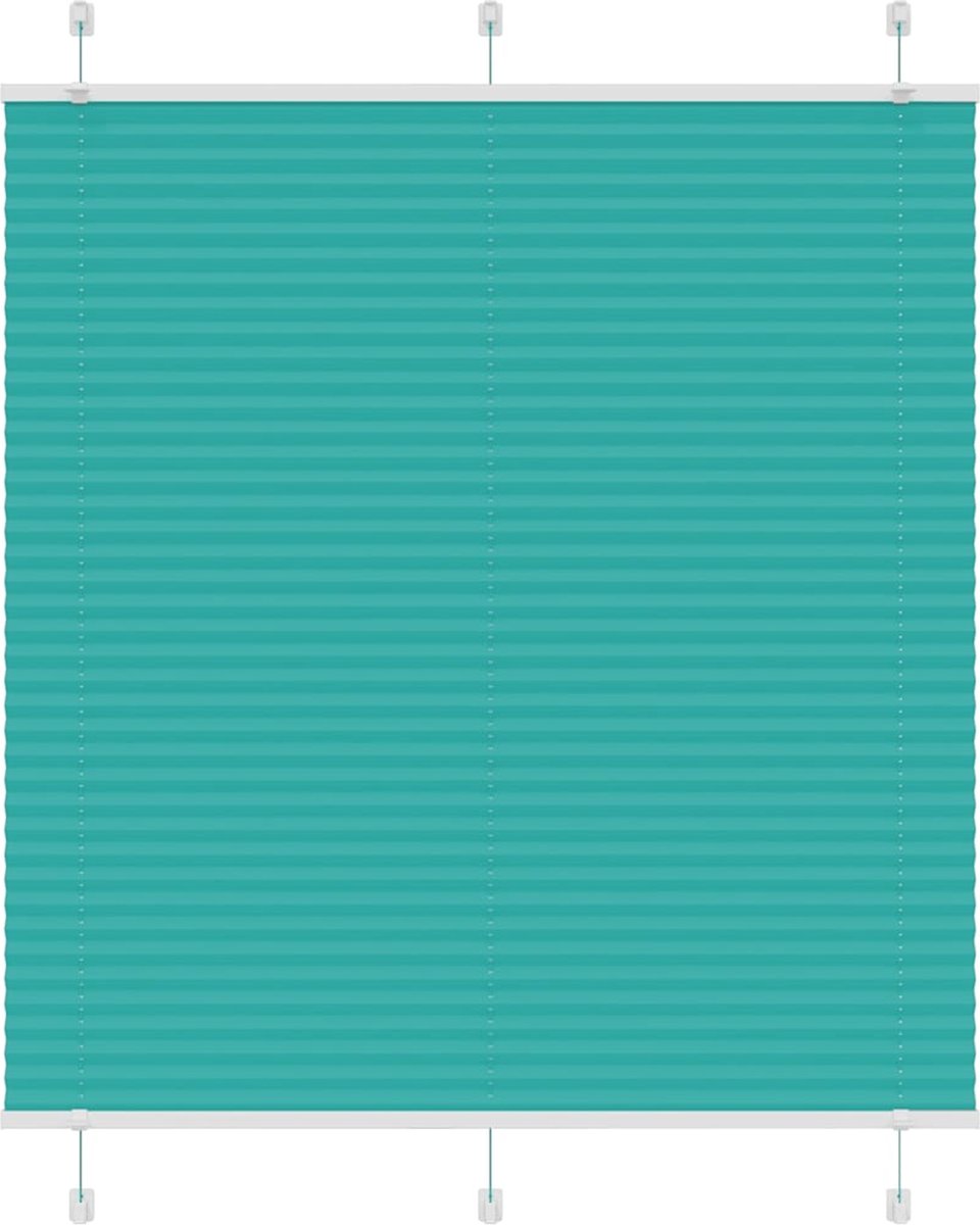 vidaXL Plissé - rolgordijn - 115x150cm - stofbreedte - 114,4cm - petrol - groen