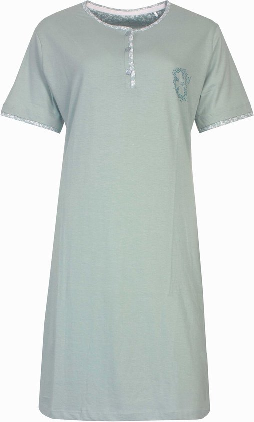 Tenderness de Nuit Femme Tendresse - Robe de Nuit - Manches Courtes - Vert - Taille S