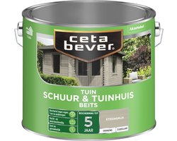 Cetabever - Tuinbeits Schuur & Tuinhuis Dekkend - Steengrijs - 2,5 L
