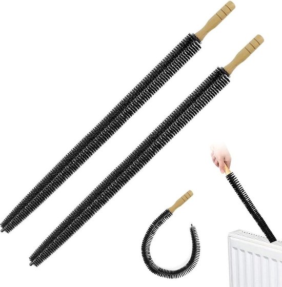 75 cm radiatorborstel flexibele reinigingsborstel - 2 stuks zachte