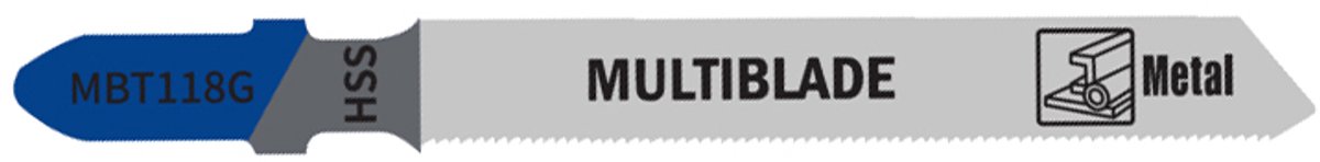 Multiblade Decoupeerzaagblad HSS MBT118G voor Metaal 75mm