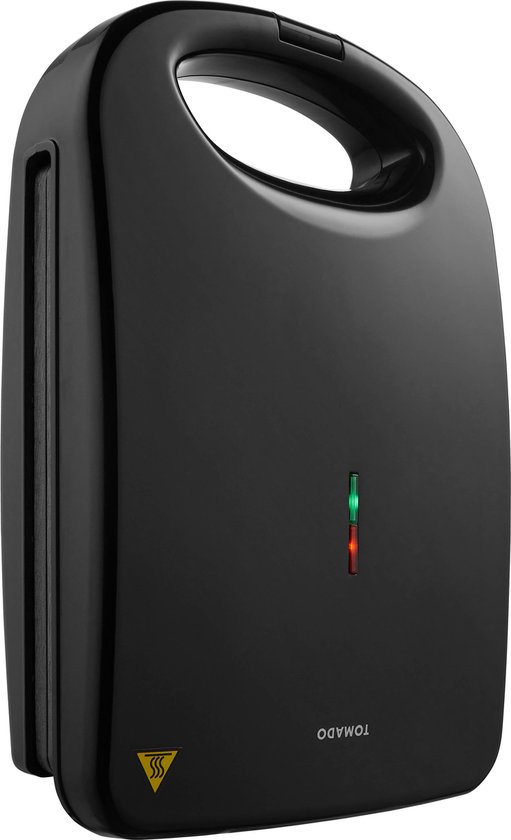 Tomado TGS4000B - XXL Tosti ijzer - 4 tosti's - Tosti apparaat - Panini grill - PFAS vrij - 1200W - Zwart