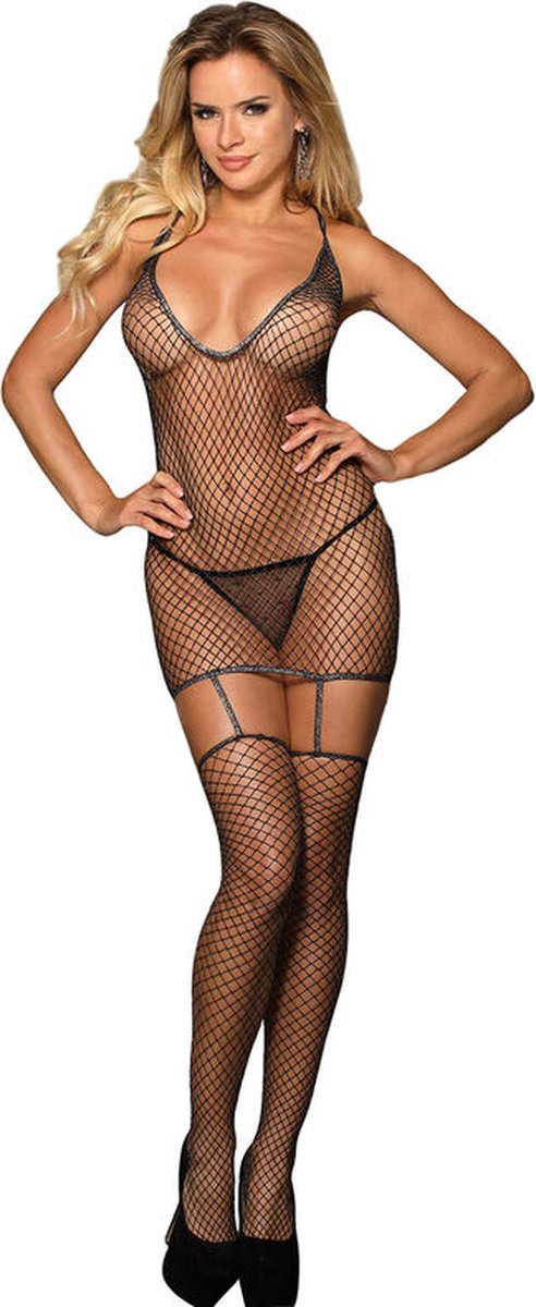 Goedkoopste SUBBLIME - 951955 GLIMMENDE NET BODYSTOCKING ÉÉN MAAT | LINGERIE | LINGERIESET | SEXY LINGERIE | EROTISCHE LINGERIE | CATSUIT | EROTISCHE CATSUIT
