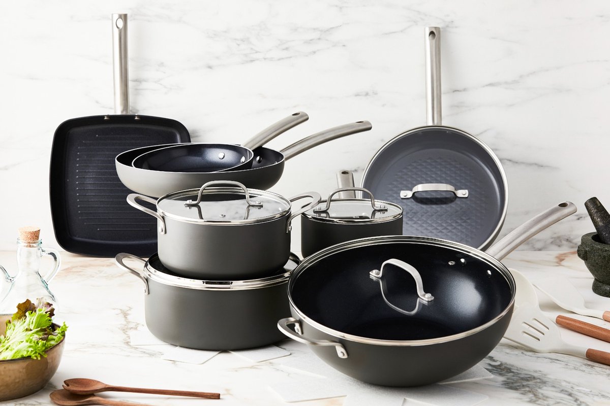 ISENVI Murray Chef Culinair set - Pannenset 9 delig - RVS grepen