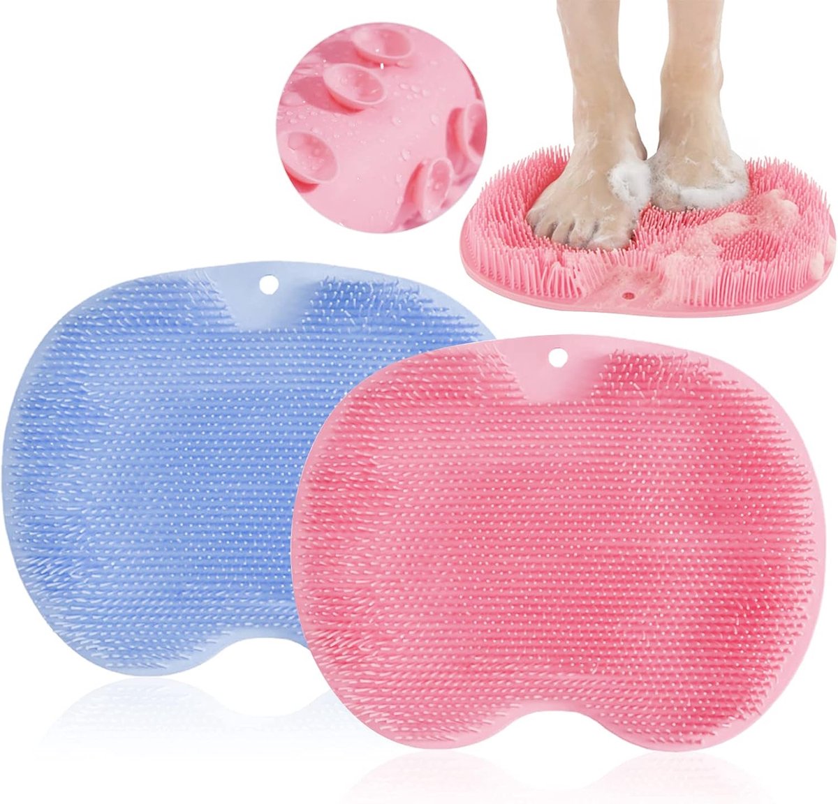 Goedkoopste JGS ® Voetverzorgingsmat met Massagefunctie voor Douche en Bad - Set van 2 Stuks