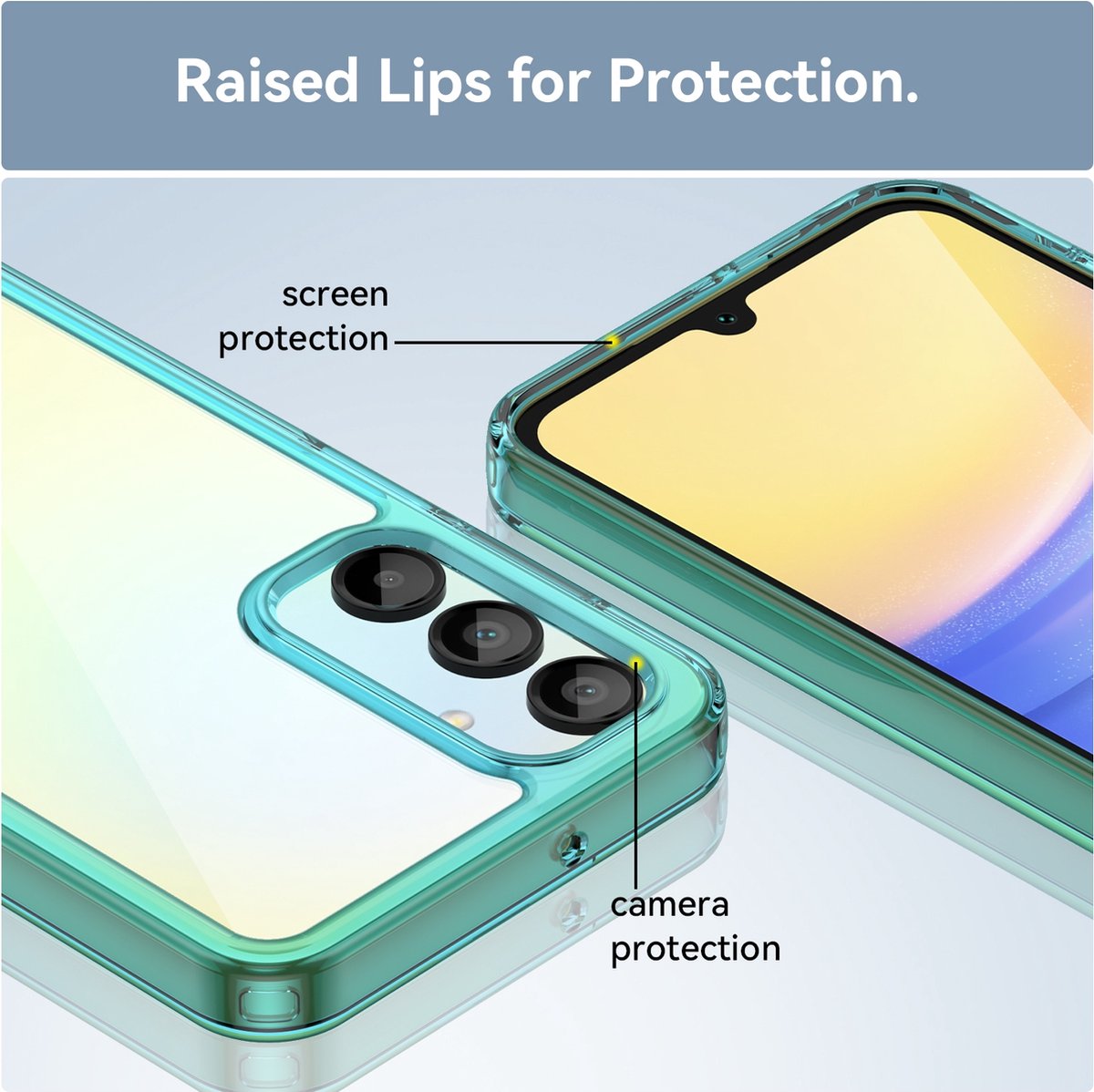 Mobigear Hoesje geschikt voor Samsung Galaxy A16 Telefoonhoesje Hardcase | Mobigear Crystal Backcover | Galaxy A16 Case | Back Cover - Blauw