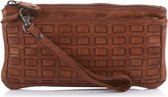 Bear Design Zoë Leren Schoudertas / Clutch - Cognac New Woven