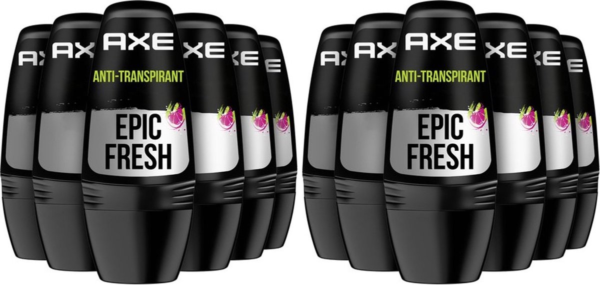 Goedkoopste Axe Epic Fresh Deodorant Roller - 12 x 50 ml - Voordeelverpakking