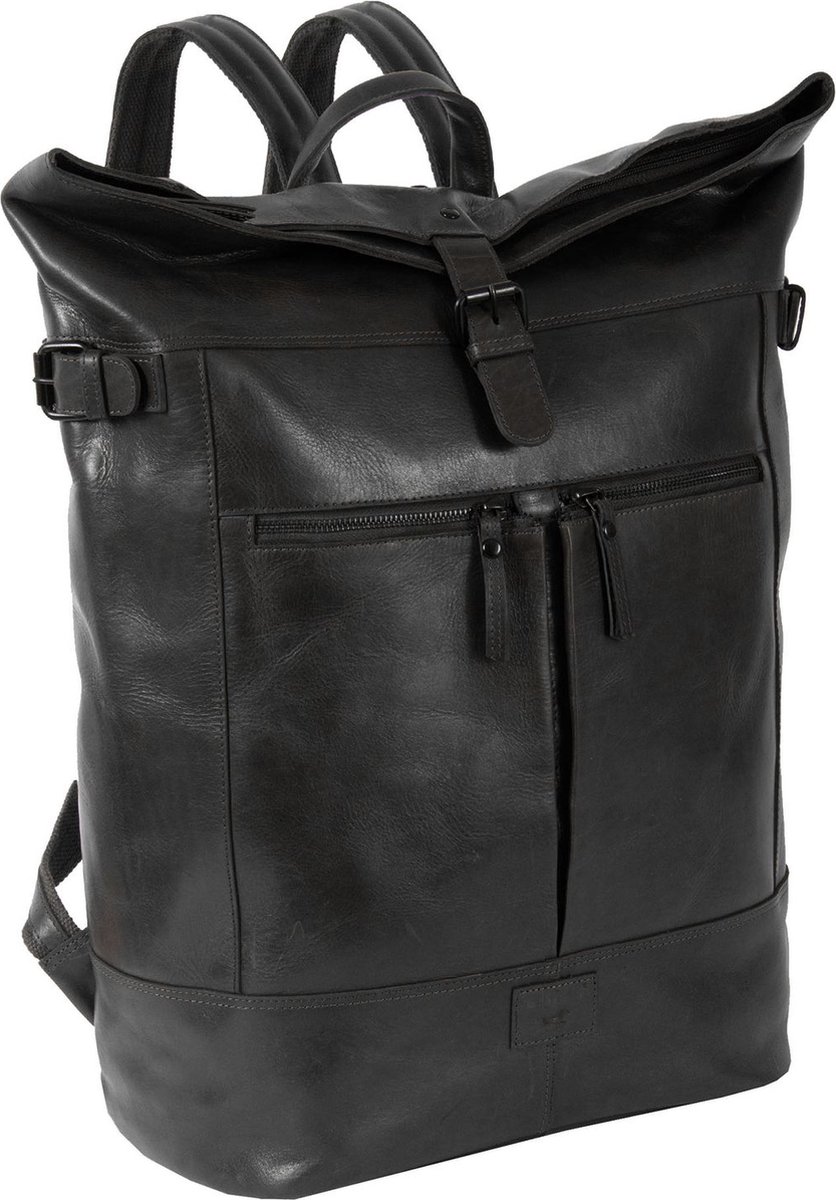 MUSTANG Leren Vrije tijd rugzak Rugzak Natal Tabuk Backpack Black Zwart