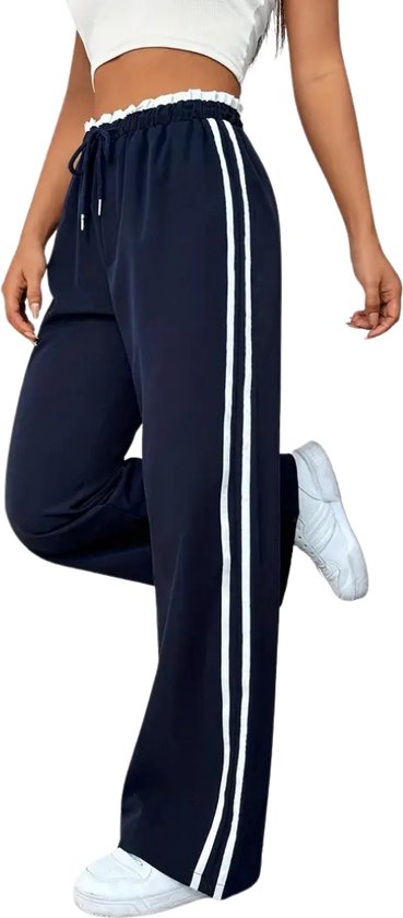 Bovista Pantalon d'entraînement Femme - Pantalon de sport - Pantalon d'entraînement long - Survêtement - Vêtements de sport - Bleu marine - M