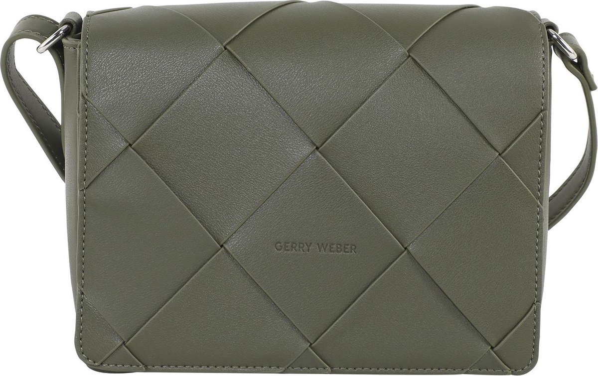 GERRY WEBER Schoudertas Checkers Shoulderbag Shf Khaki Olijfgroen