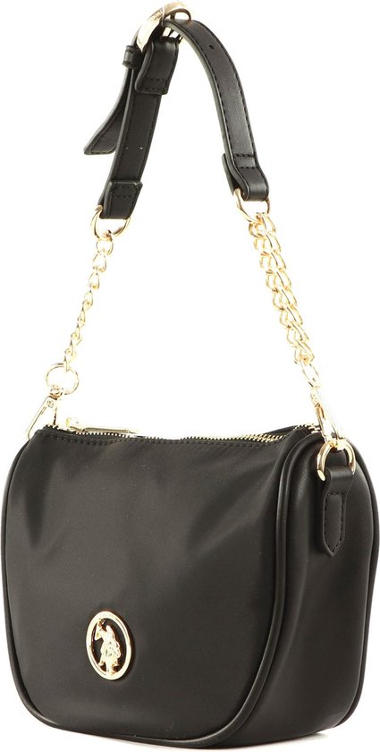 U.S. POLO ASSN. Sac à épaule Sac à épaule bandoulière Houston Mini Round Hobo Bag Black Noir