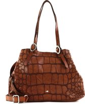 CAMPOMAGGI Leren Schoudertas Shopper Centaurus Shopping Bag Cognac Bruine