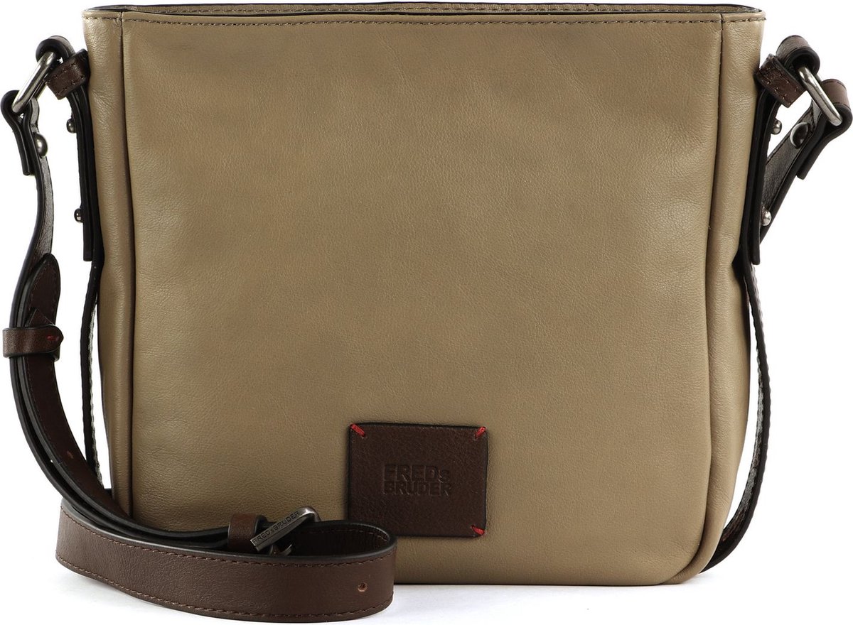 FREDsBRUDER Leren Schoudertas Kokou Crossbody Taupe Bruine