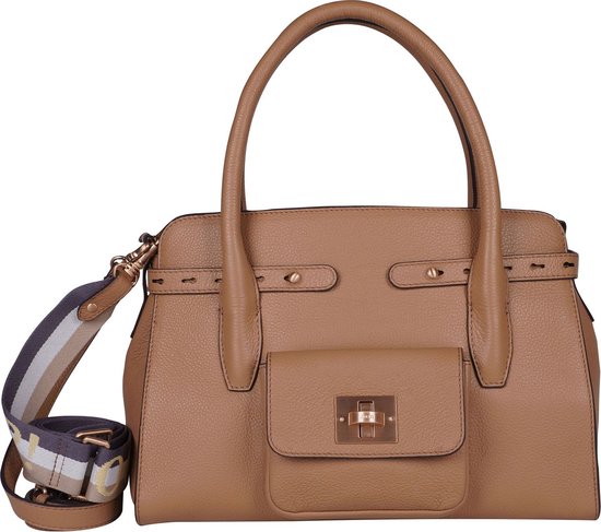 JOOP! Cuir Sac à main Sac à épaule bandoulière Carino Giulia Handbag Beige Marron clair