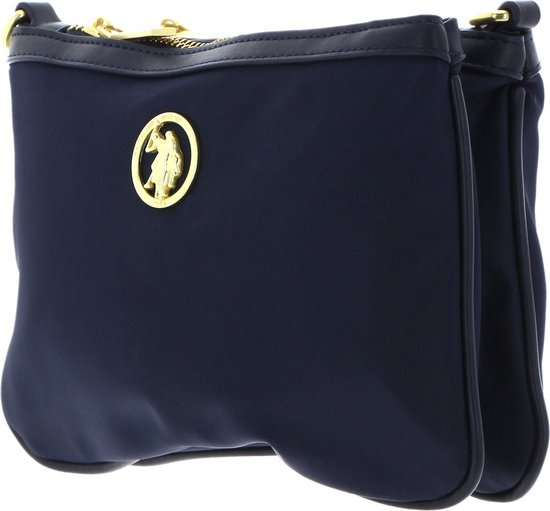 U.S. POLO ASSN. Sac à épaule bandoulière Houston Double Flat Crossbody Bag Navy / Navy Bleu marine