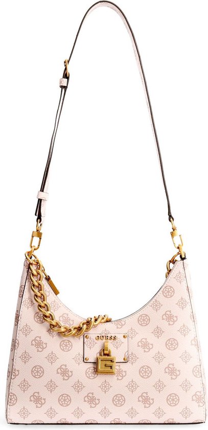 Sac Bandoulière GUESS Centre Stage - Modèle Abey Status Satchel, Couleur Shell