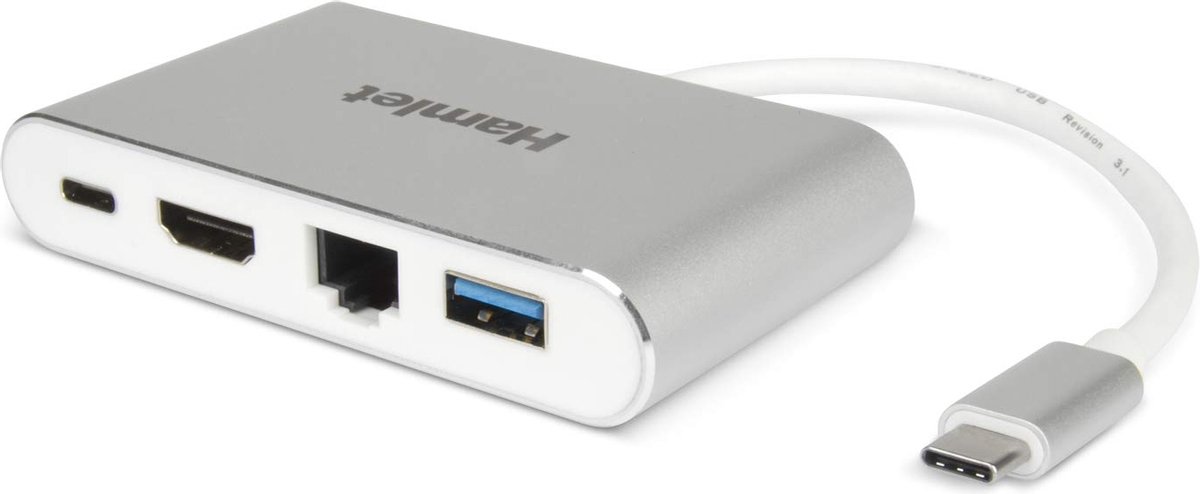 Hamlet HDKC-PD100 USB grafische adapter 3840 x 2160 Pixels Wit