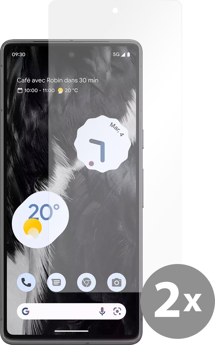 Cazy screenprotector geschikt voor Google Pixel 7a - Screenprotector Gehard Glas - 2 Stuks