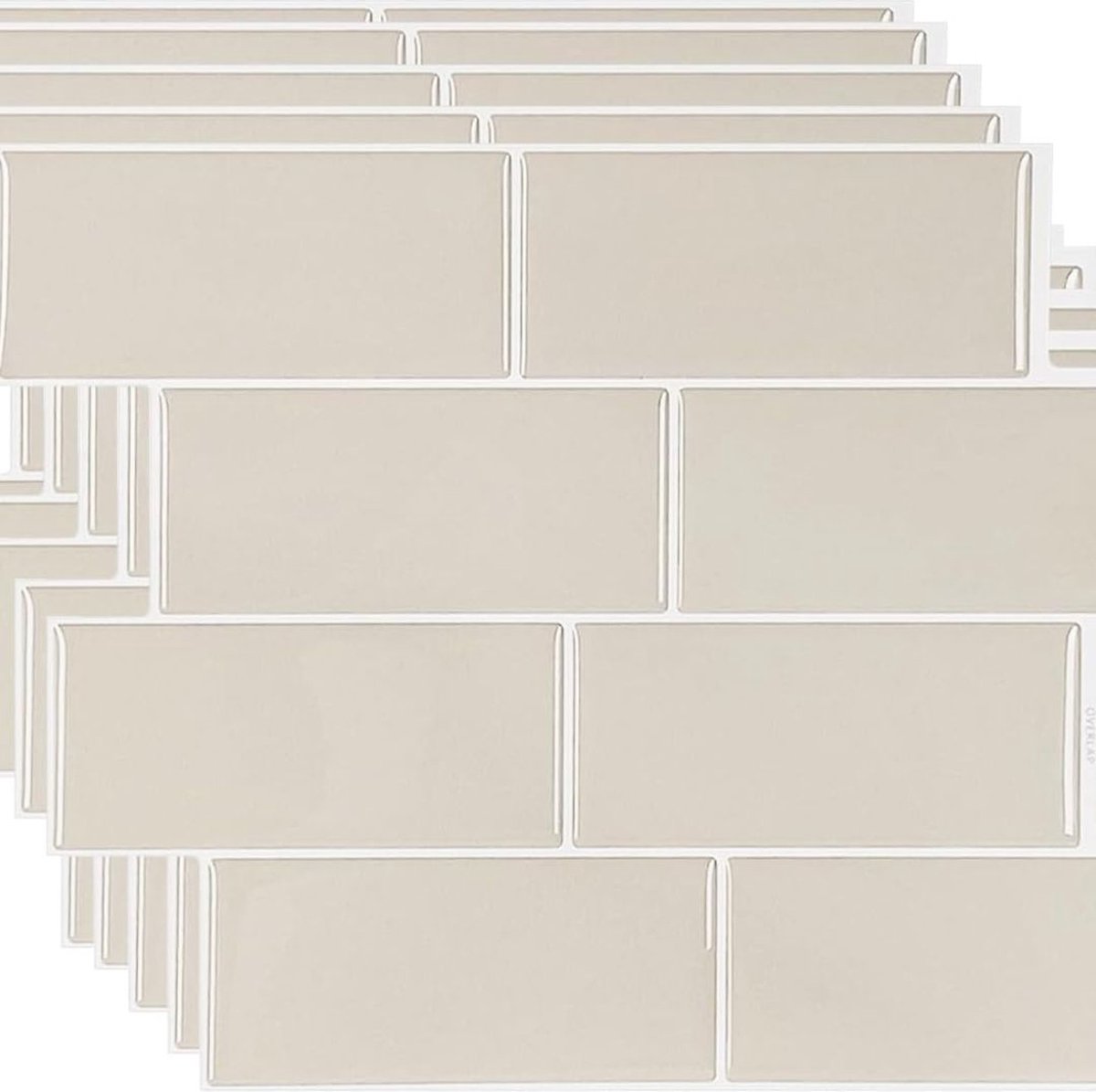 DailySupplies® Plaktegels - Tegelsticker Keuken - Wandpanelen Zelfklevend - Beige