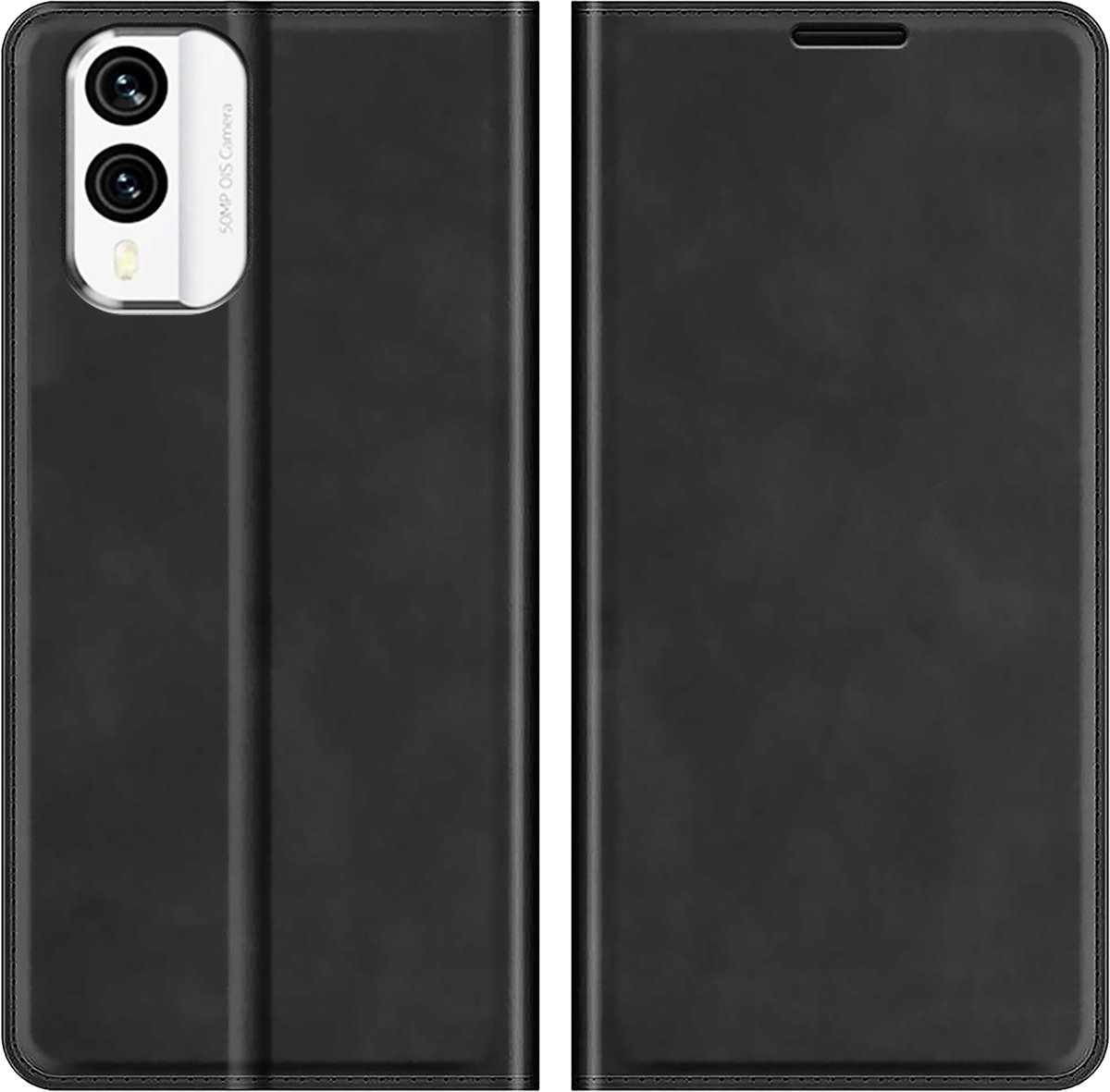Cazy hoesje geschikt voor Nokia X30 - Hoesje met Pasjeshouder - Luxe Book Case - Zwart