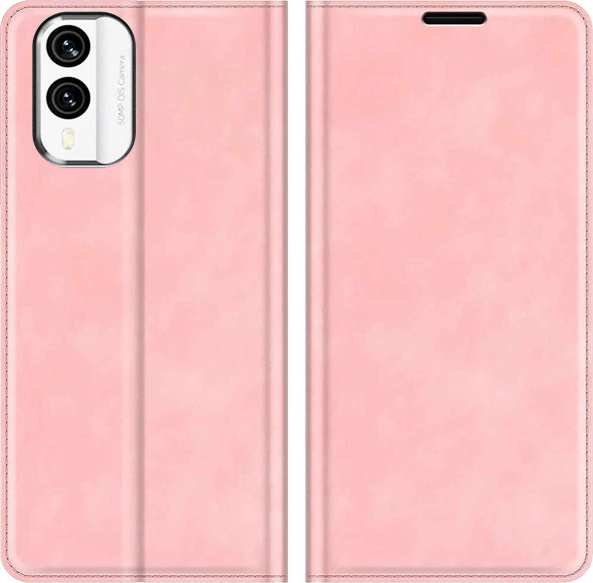 Cazy hoesje geschikt voor Nokia X30 - Hoesje met Pasjeshouder - Luxe Book Case - Roze