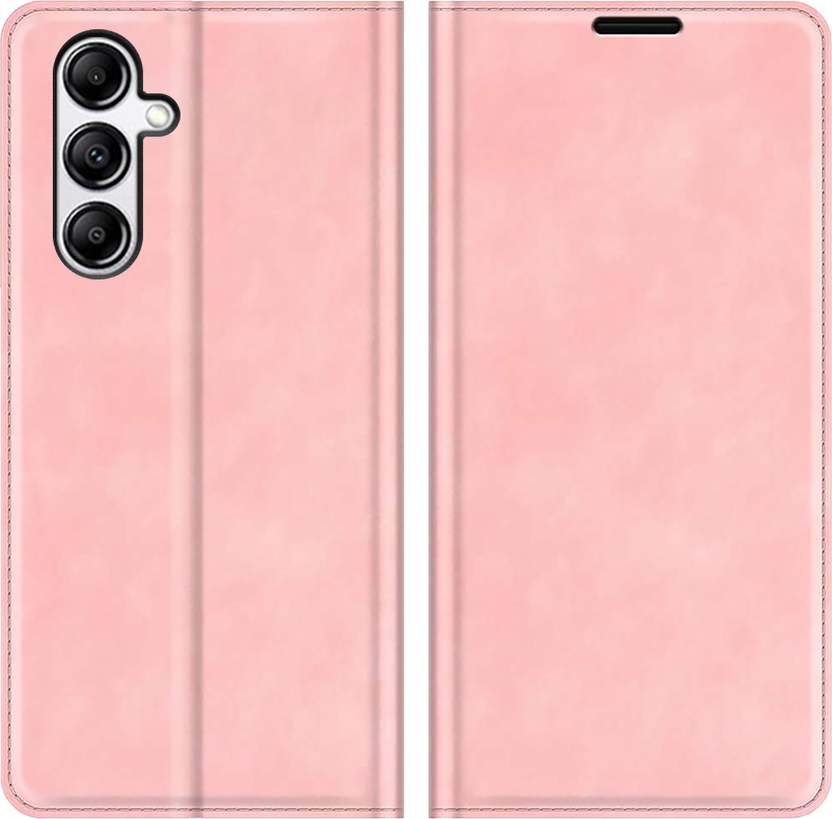Cazy hoesje geschikt voor Samsung Galaxy A34 - Hoesje met Pasjeshouder - Luxe Book Case - Roze
