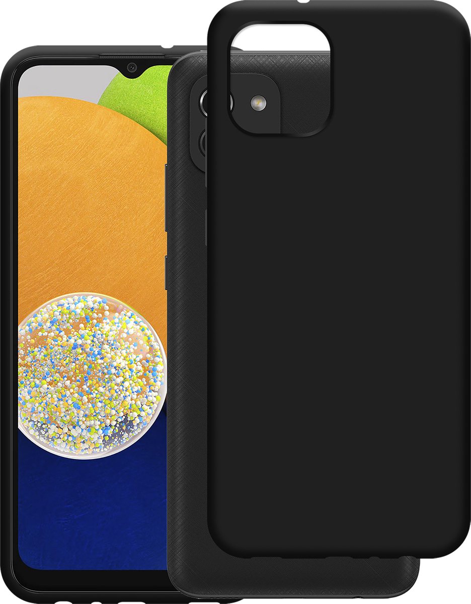 Cazy hoesje geschikt voor Samsung Galaxy A03 Hoesje Siliconen - Flexibele Case - Zwart