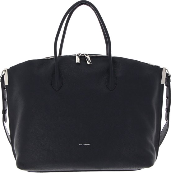 COCCINELLE Cuir Sac shopper Sac à épaule Estelle Handbag Midnight Blue Bleu marine