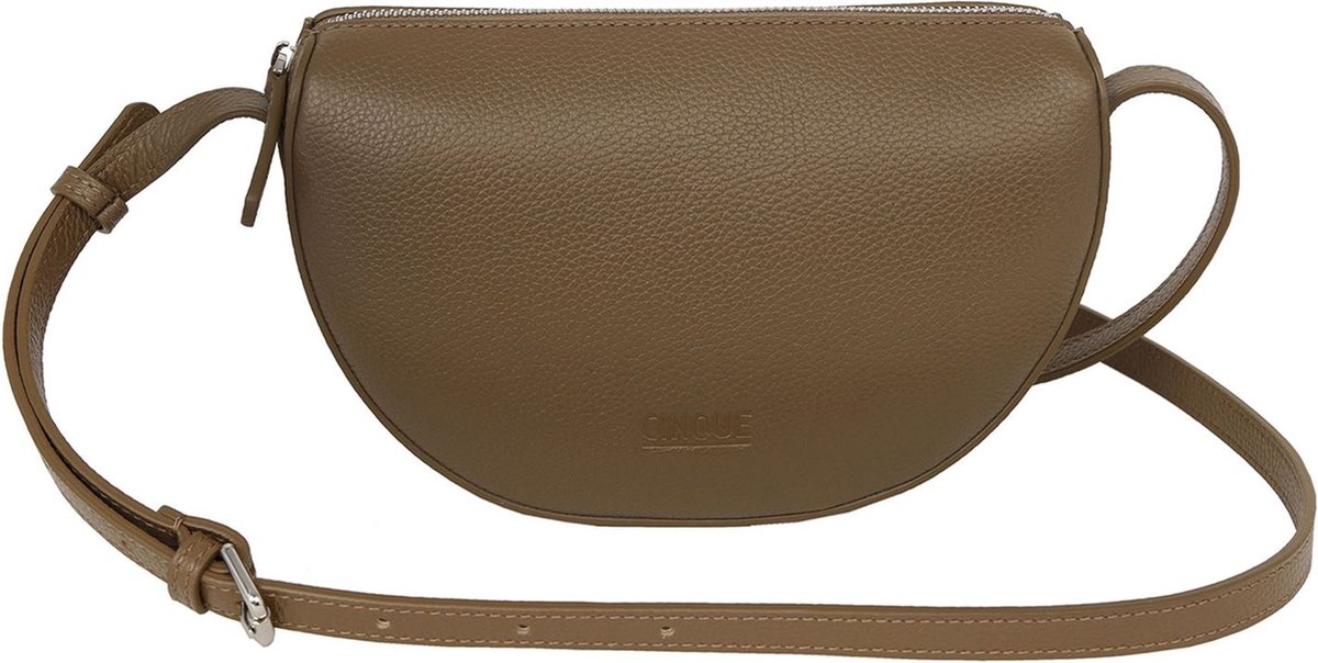 CINQUE Leren Schoudertas Aveline Shoulder Bag Brown Bruine