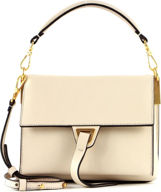 COCCINELLE Cuir Sac à main Sac à épaule bandoulière Louise Small Handbag Lambskin White / Powder Pink Beige