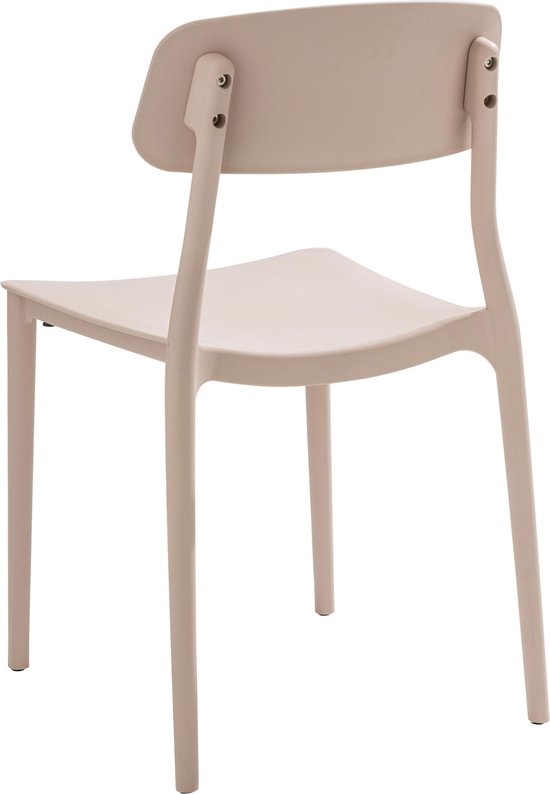 Set van 4 rode plastic stoelen - Oviala