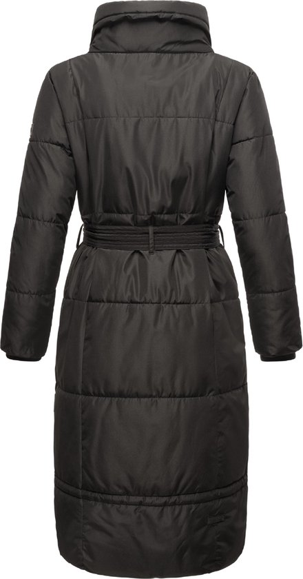 Dames pufferjack kort zwart beige winter warm gewatteerd dik winterjack winter warm overgangsjack for dames outdoor katoenen jack met lange mouwen (Color : Black, Size : L