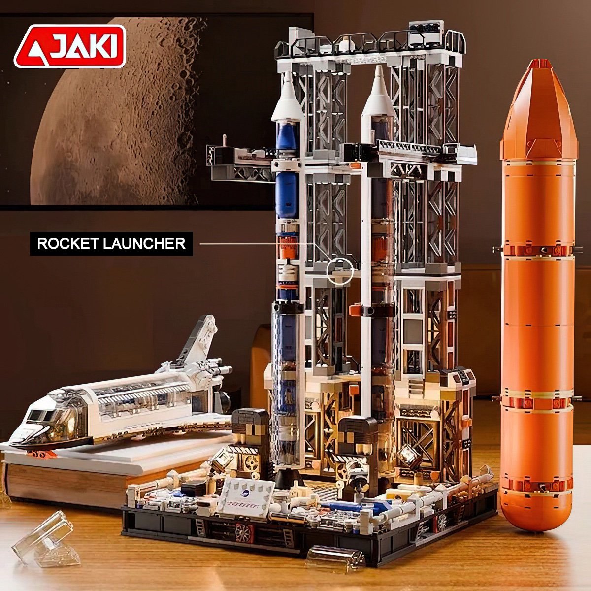 Jaki - LIMITED icons edition City Ruimtevaart raket | Artemis Space Wars Expert | Classic Creator STEM ideas speelgoed | Compatibel met lego mega bloks | Technic nasa ruimte shuttle bouwpakket voor volwassen & kinderen | 2226 bouwstenen — afbeelding 8