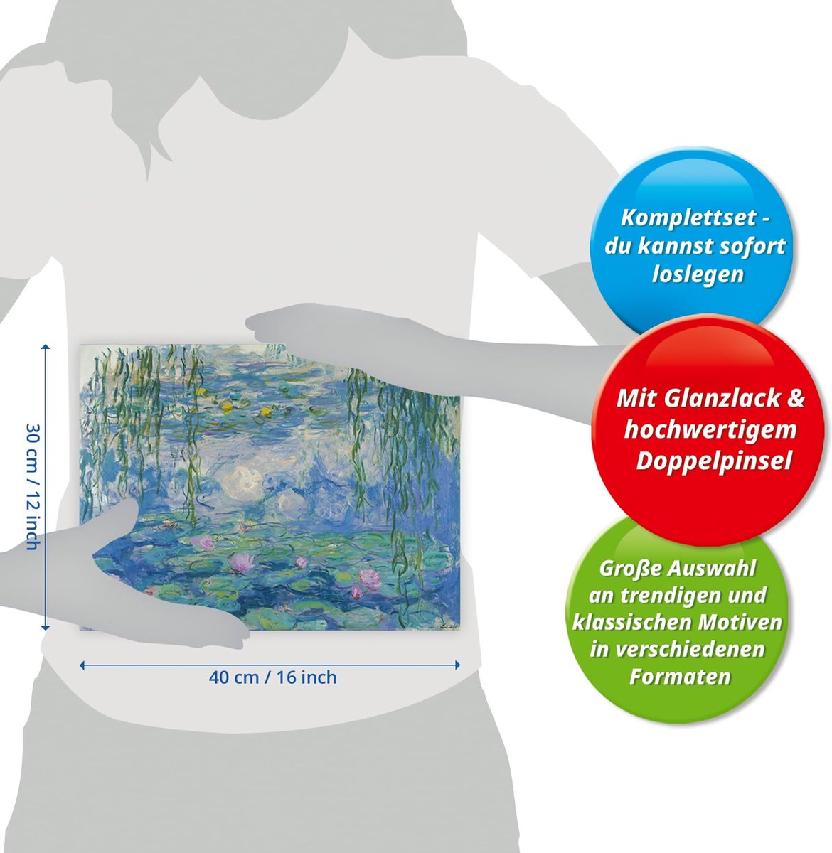 Ravensburger Waterlilies (Monet) - Schilderen op nummer voor volwassenen — afbeelding 8