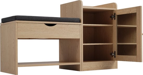 BAKAJI Schoenenkast Schoenenkast Entree Huis Met 7 Planken Schoenenrek Sluiting 2 Deuren Houten Frame Kast Multifunctionele Hulpmiddelen Afmetingen 108 X 55 X 36 Cm Wit BAKAJI Schoenenkast Schoenenkast Entree Huis Met 7 Planken Schoenenrek Sluiting 2 Deuren Houten Frame Kast Multifunctionele Hulpmiddelen Afmetingen 108 X 55 X 36 Cm Wit