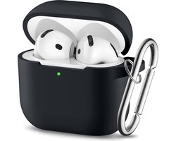 YONO Hoesje geschikt voor Airpods 4 - Case - Siliconen - Zwart