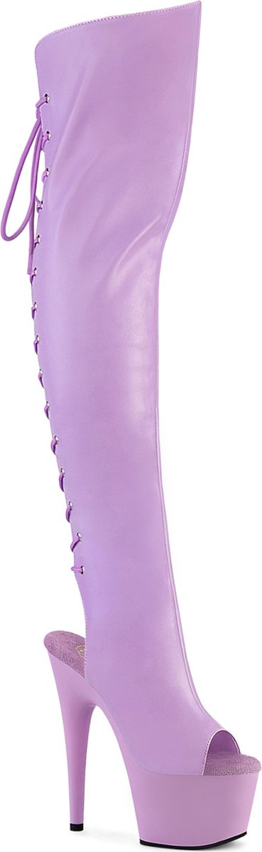 Pleaser ADORE-3019 Plateau Overknee Laarzen 36 Shoes Paars