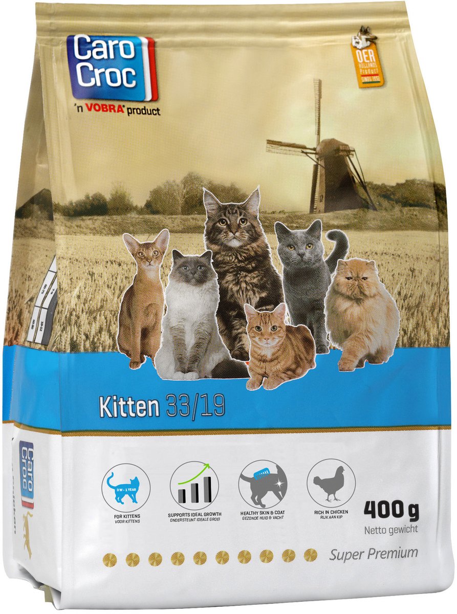 CaroCroc Carocroc Kitten - Gevogelte/Rijst/Granen - Kittenvoer - 400 g