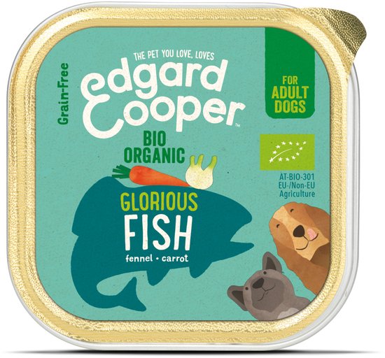 Edgard & Cooper Biologische Vis Kuipje - Voor volwassen honden - Hondenvoer - 100g NL-BIO-01